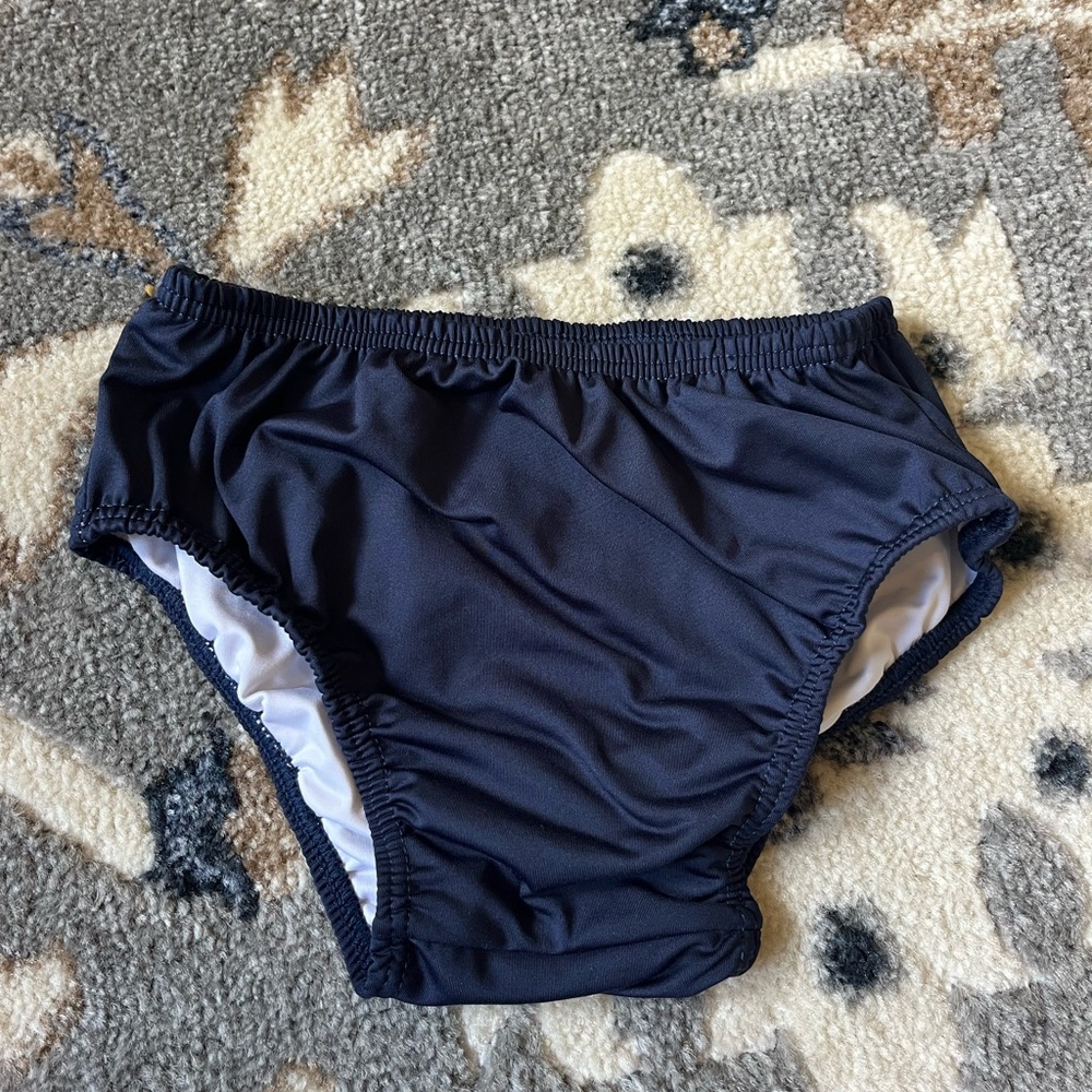 James and Lottie navy boys Swim Diaper Cover